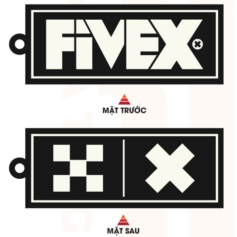 FIVEX RUBBER KEYCHAIN - Rectangle