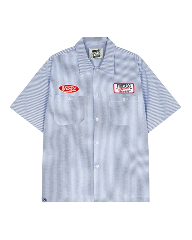 FIVEX BLUE STRIPE WORK SHIRT