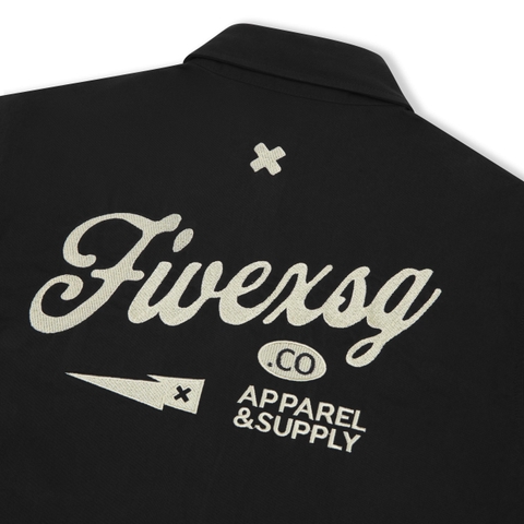 WORK SHIRT FIVEX SS02 - BLACK