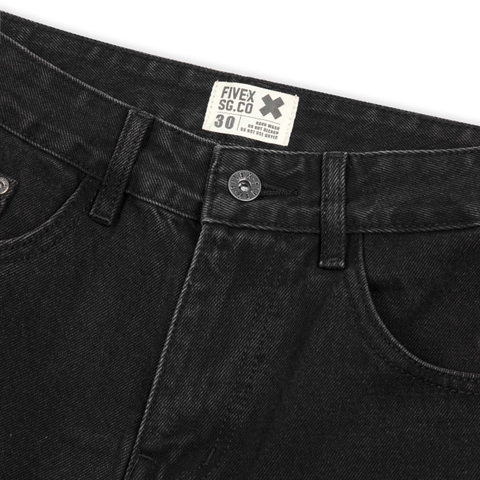 FIVEX STRAIGHT JEANS - BLACK