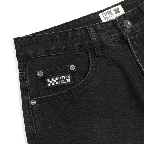 FIVEX STRAIGHT JEANS - BLACK