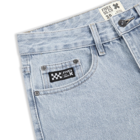FIVEX STRAIGHT JEANS -BLUE FADE