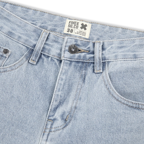 FIVEX STRAIGHT JEANS -BLUE FADE