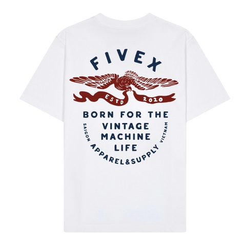 FIVEX TEE BORN FOR THE ROAD - WHITE