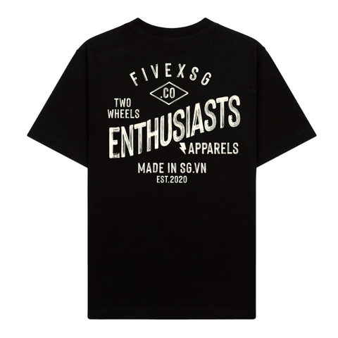 FIVEX TEE ENTHUSIASTS - BLACK