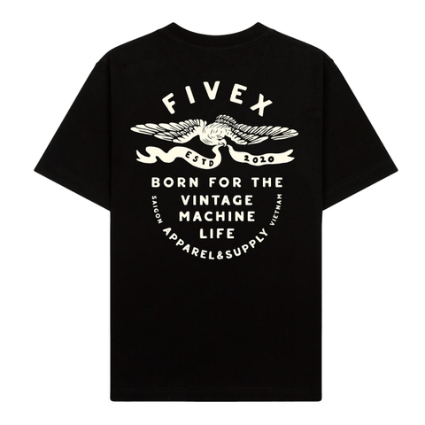FIVEX TEE BORN FOR THE ROAD - BLACK