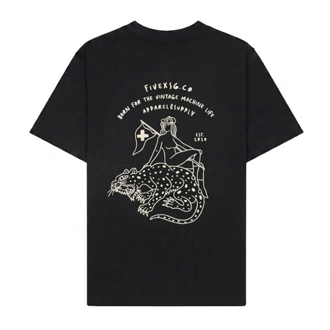FIVEX PANTHER RIDER TEE - BLACK