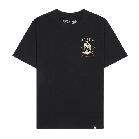FIVEX HERON STRIKE TEE - BLACK