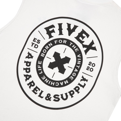FIVEX TANK TOP EMBLEM - WHITE