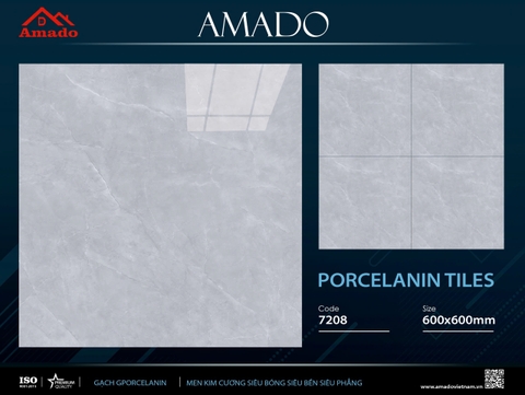 GẠCH LÁT NỀN 60 X 60 AMADO XƯƠNG PORCELAIN TILES
