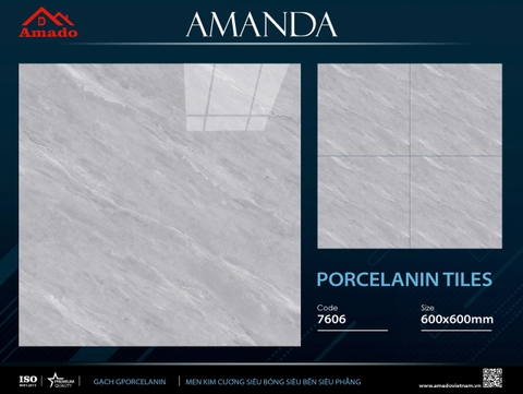 GẠCH LÁT NỀN 60 X 60 AMADO XƯƠNG PORCELAIN TILES