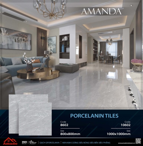 GẠCH LÁT NỀN 80 X 80 AMADO XƯƠNG PORCELAIN TILES