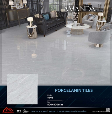 GẠCH LÁT NỀN 80 X 80 AMADO XƯƠNG PORCELAIN TILES