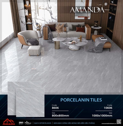 GẠCH LÁT NỀN 80 X 80 AMADO XƯƠNG PORCELAIN TILES