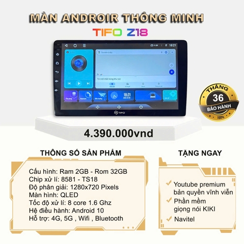 Lắp Màn Hình Android Ô Tô TIFO Chính Hãng Tại Đồng Tháp | Gara Uy Tín