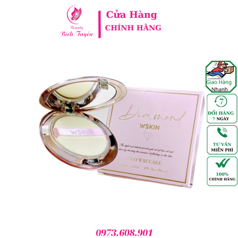 Phấn Phủ Kim Cương WSKIN Diamond Two-way Cake SPF36+/PA+++ Mới