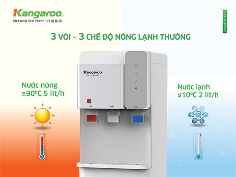 Cây nước nóng lạnh hút bình Kangaroo KG63A3