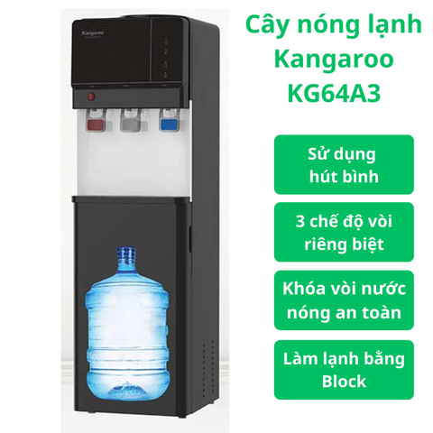 Cây nước nóng lạnh hút bình Kangaroo KG64A3