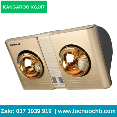 Đèn sưởi nhà tắm 2 bóng Kangaroo KG247B