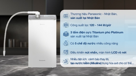 Máy lọc nước tạo ion kiềm Panasonic TK-AS500 | 3 tấm điện cực