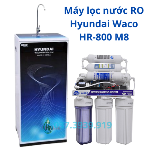Máy lọc nước RO Hyundai Waco HR-800 M8 có tủ