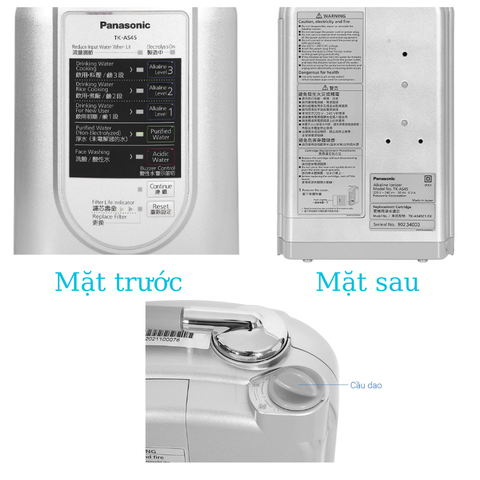 Máy lọc nước tạo ion kiềm Panasonic TK-AS45 | 3 tấm điện cực