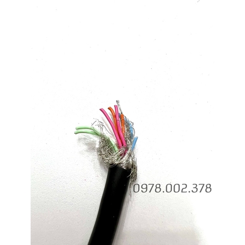 Dây tín hiệu chống nhiễu 8cx0.3mm2. 8x0.3 bọc kim chống nhiễu