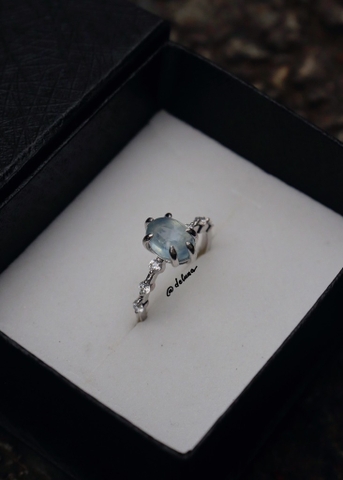 Nhẫn Princess Aquamarine