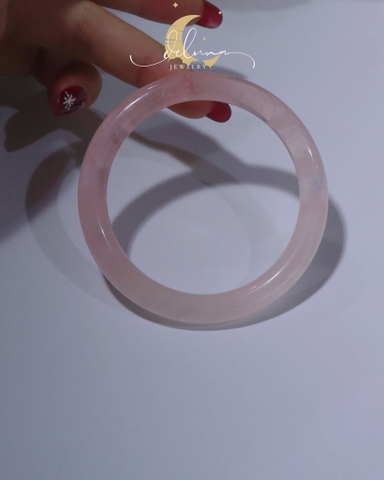 Vòng Tay Bản Thạch Anh Hồng De Luna