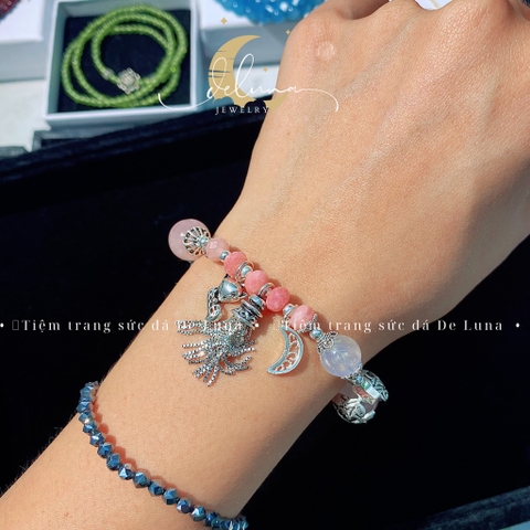 Vòng Tay Dịu Rose Quartz De Luna