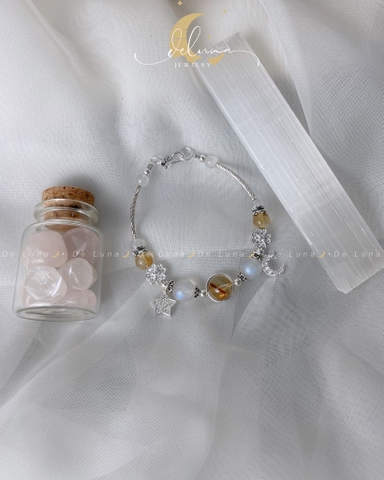 Lắc Tay Nàng Thơ Aquamrine LTNTA24A De Luna