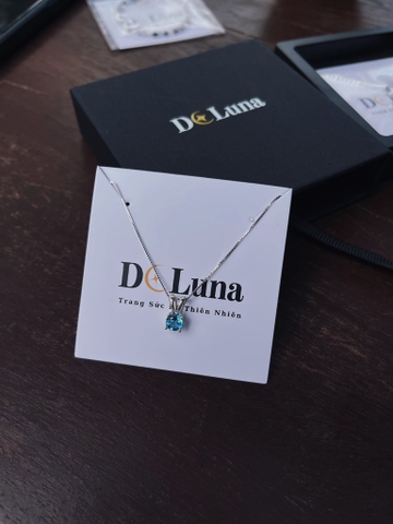 Dây Chuyển Tai Thỏ Mảnh Xinh Bạc 925 Đá Thiên Nhiên