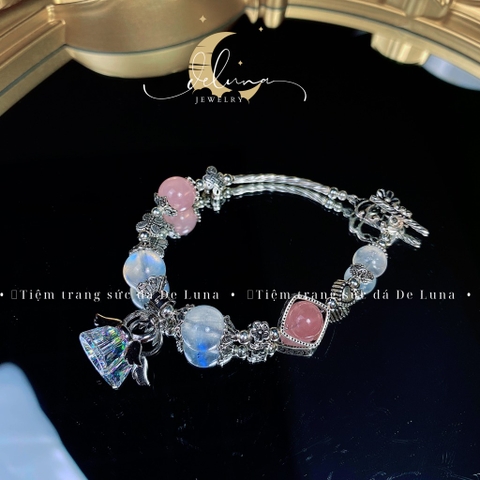 Vòng Tay Rose Quartz De Luna