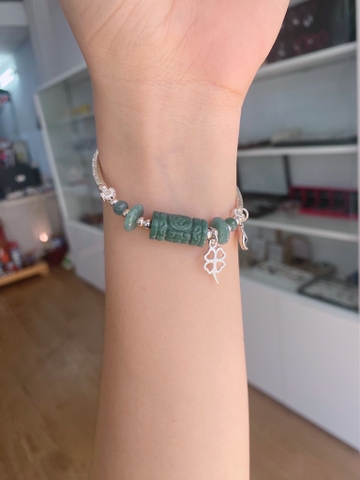 Vòng Tay Kiềng Lu Thống Lam Ngọc De Luna Jewelry