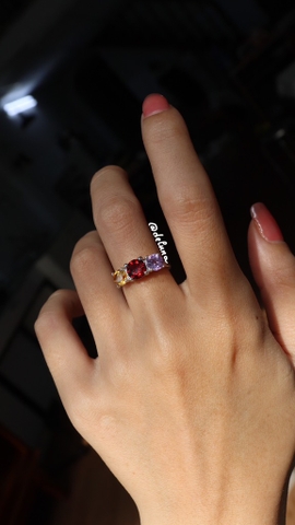 Nhẫn Three stone Mệnh Khuyết De Luna