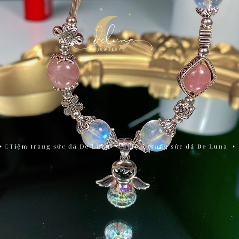 Vòng Tay Rose Quartz De Luna