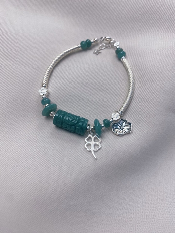 Vòng Tay Kiềng Lu Thống Lam Ngọc De Luna Jewelry