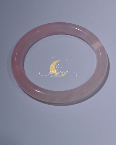 Vòng Tay Bản Thạch Anh Hồng De Luna