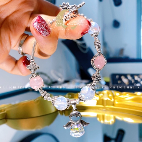 Vòng Tay Rose Quartz De Luna