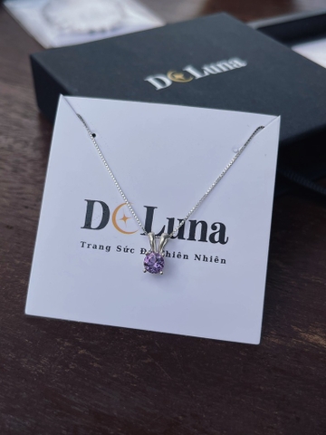 Dây Chuyển Tai Thỏ Mảnh Xinh Bạc 925 Đá Thiên Nhiên