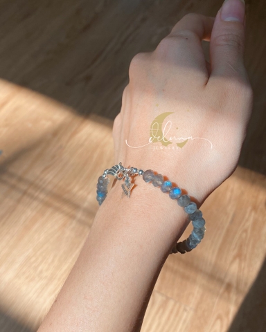 Vòng Tay Darkness Labradorite 6mm De Luna