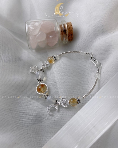 Lắc Tay Nàng Thơ Aquamrine LTNTA24A De Luna