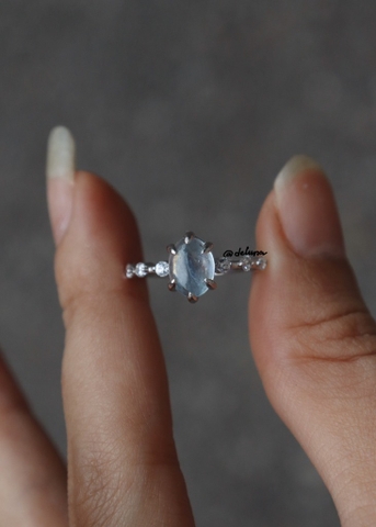 Nhẫn Princess Aquamarine
