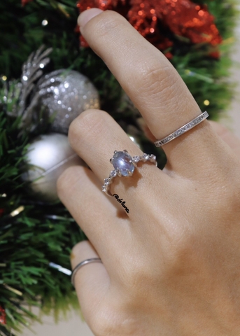 Nhẫn Princess Aquamarine