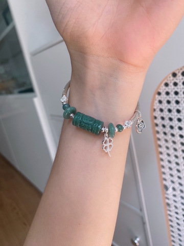Vòng Tay Kiềng Lu Thống Lam Ngọc De Luna Jewelry