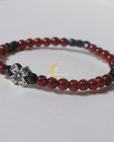 Vòng Tay Tulip Đá Garnet De Luna