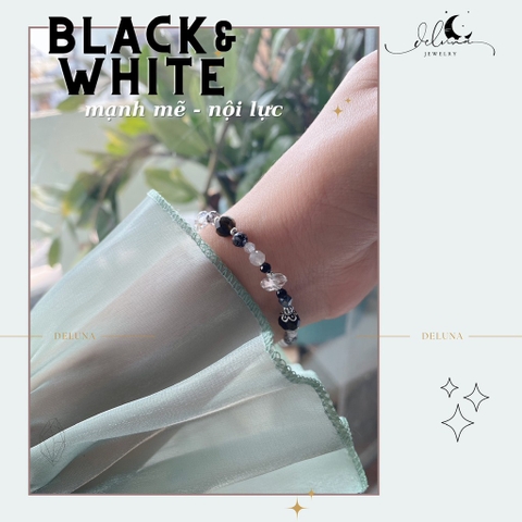 Vòng Tay Đá Nhí Black and White De Luna