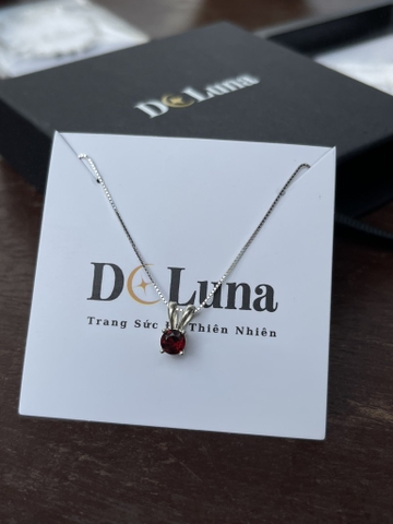 Dây Chuyển Tai Thỏ Mảnh Xinh Bạc 925 Đá Thiên Nhiên