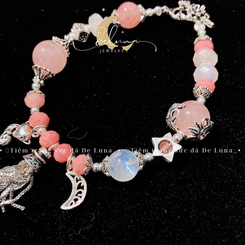 Vòng Tay Dịu Rose Quartz De Luna