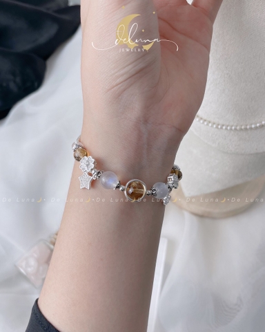 Lắc Tay Nàng Thơ Aquamrine LTNTA24A De Luna